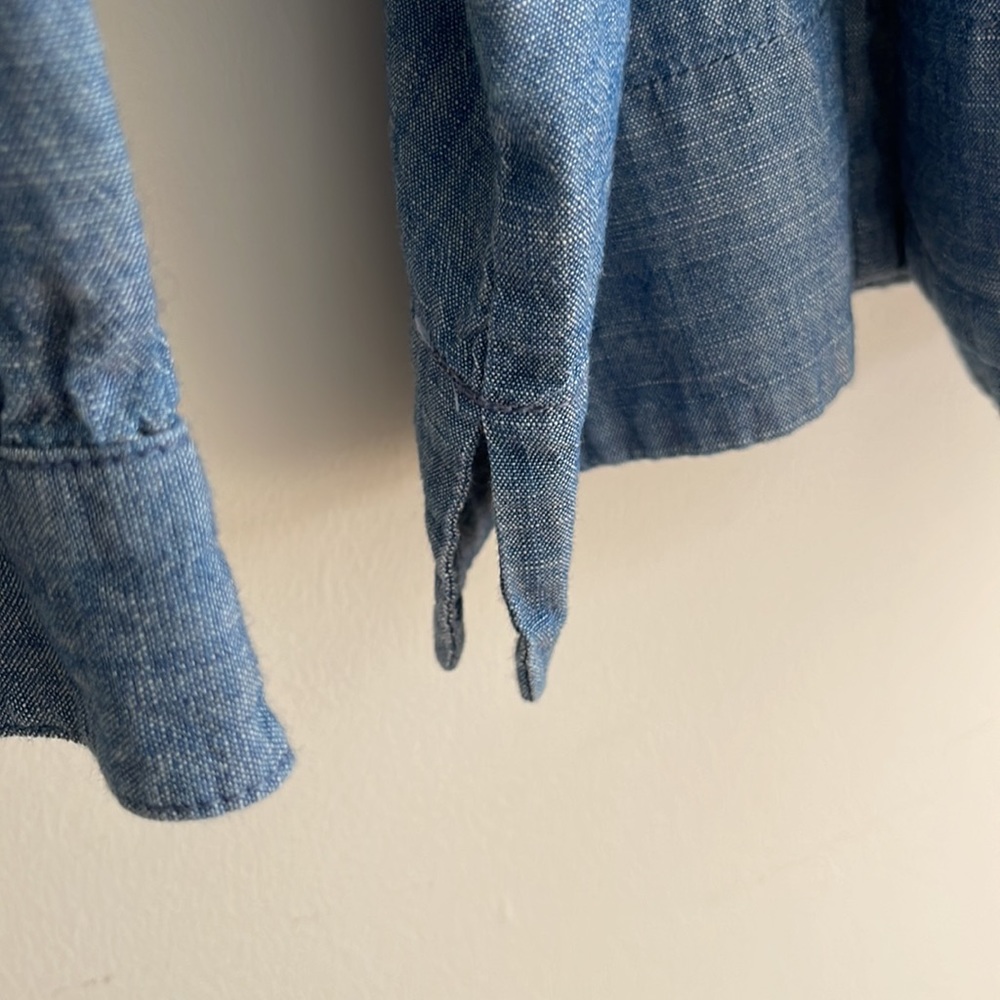 J. Crew Ruffle Chambray Top - Picture 10 of 11
